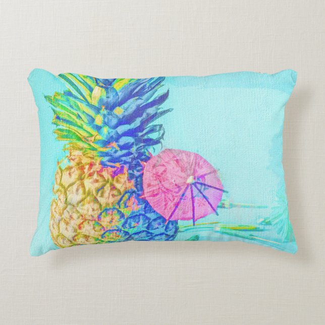 Tropische Ananas Dekokissen (Vorderseite)