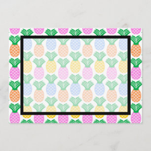 Tropische Ananas Einladung Blank