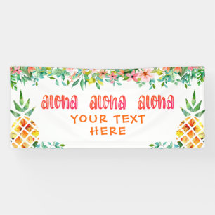 Tropische Ananas, florale ALOHA Personalisiert Banner