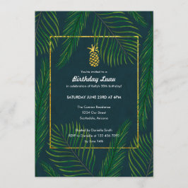 Tropische Ananas Geburtstag Luau Party Einladung