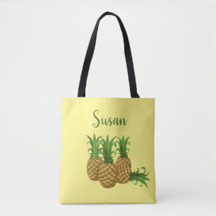 Tropische Ananas Gelbe Tragetasche