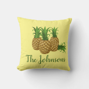 Tropische Ananas Gelbe Wohngestaltung Kissen Custo