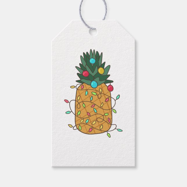 Tropische Ananas Geschenkanhänger (Vorderseite)