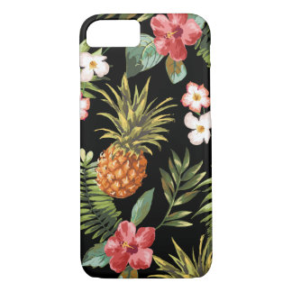 Tropische Ananas-Hibiskus-Blume iPhone Cover