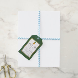 Tropische Ananas Hochzeit rettet das Datum Geschenkanhänger