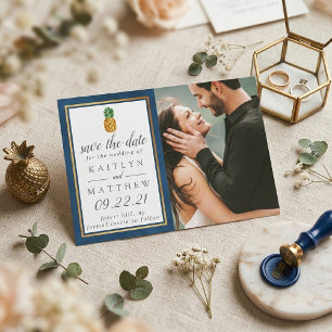 Tropische Ananas Hochzeit - Sichert euch das Datum Save The Date