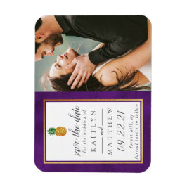 Tropische Ananas Hochzeit speichern das Date Magne Magnet