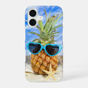 tropische Ananas in Sonnenbrille iPhone 16 Hülle