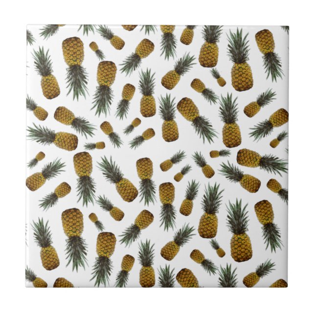 Tropische Ananas Keramikfliese (Vorderseite)