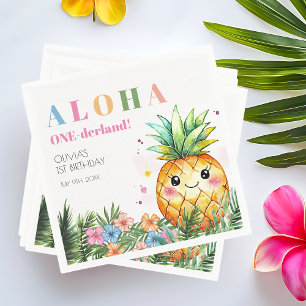 Tropische Ananas Kinder 1. Geburtstag Party Serviette