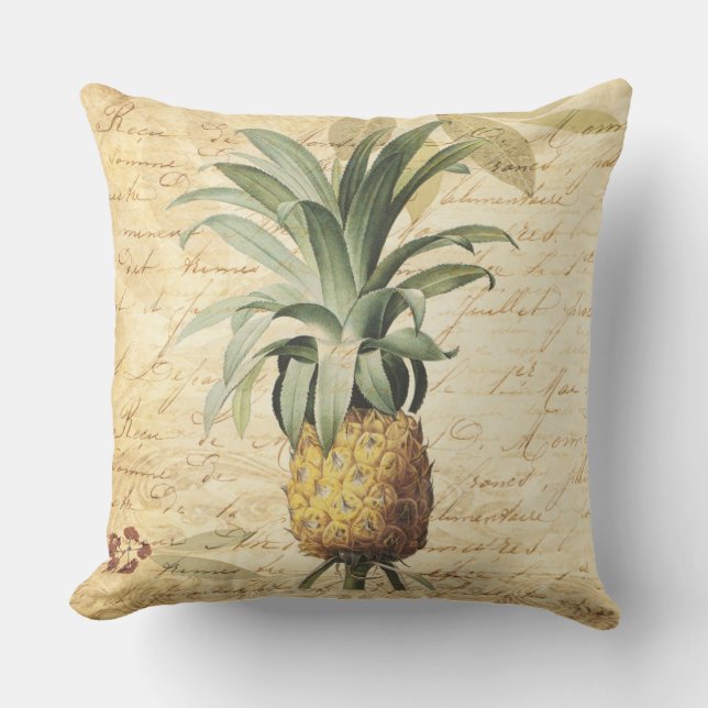 Tropische Ananas Kunst Kissen (Vorderseite)