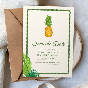 Tropische Ananas Küstenhochzeit - Mitteilung des H Einladung