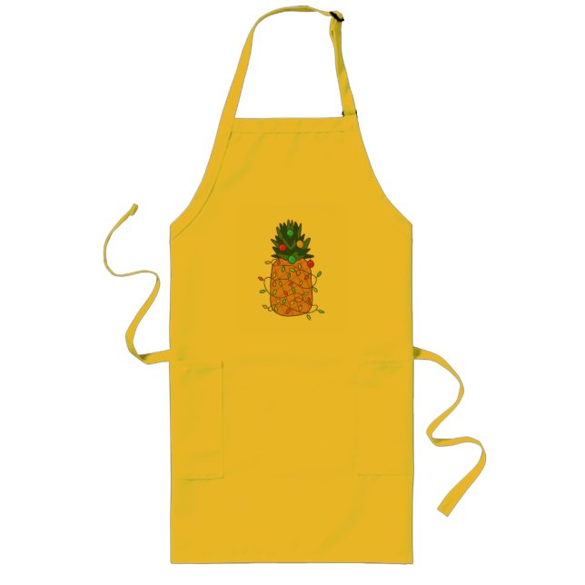 Tropische Ananas Lange Schürze (Vorne)