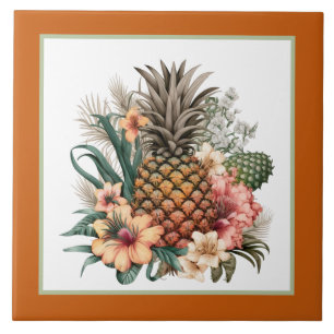 Tropische Ananas-Liebhaber, die Business Zuhause m Fliese