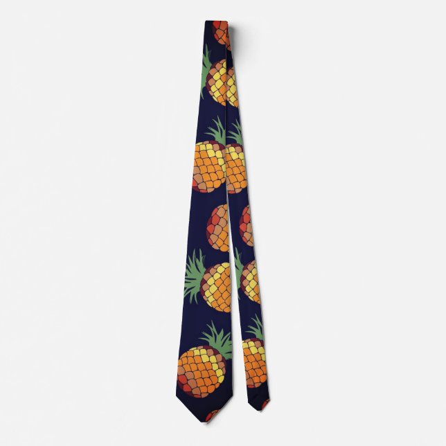 Tropische Ananas Necktie Krawatte (Vorderseite)