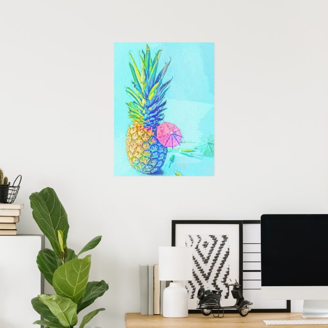 Tropische Ananas Poster (Heimbüro)