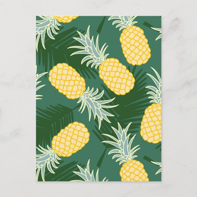 Tropische Ananas Postkarte (Vorderseite)