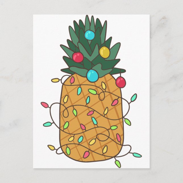 Tropische Ananas Postkarte (Vorderseite)