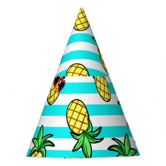 Tropische Ananas: Retro-Sonnenbrillen Muster. Partyhütchen