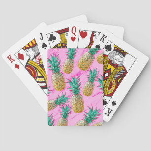 Tropische Ananas & Rosa Marmor Moderne Farbigkeit Spielkarten
