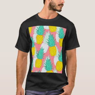 Tropische Ananas: Roter Cartoon Chic. T-Shirt