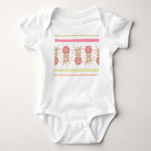 Tropische Ananas Sommer Nahtlose Print Baby Strampler
