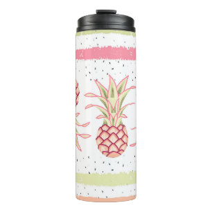 Tropische Ananas Sommer Nahtlose Print Thermosbecher