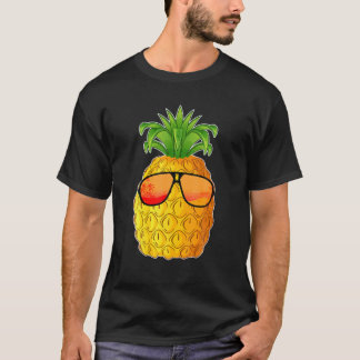 Tropische Ananas-Sonnenbrille Ananas Ananas-Button T-Shirt
