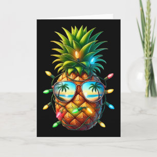Tropische Ananas-Sungl-Weihnachtslichter Xmas im Karte