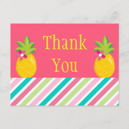 Tropische Ananas Vielen Dank Postkarte