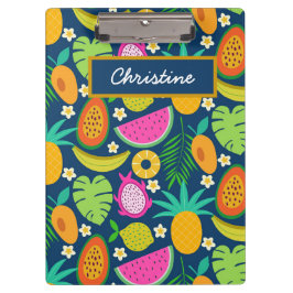 Tropische Ananas Wassermelone Banana Früchte Klemmbrett