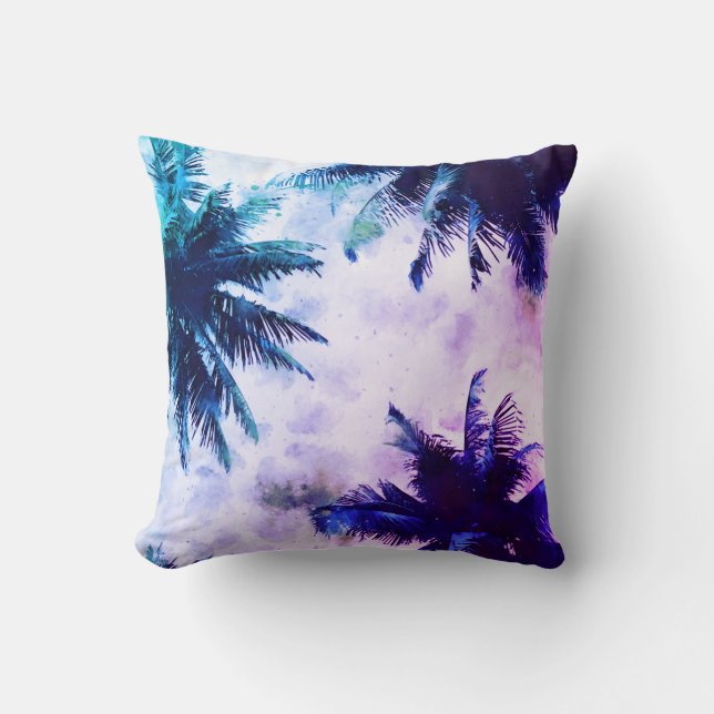 *~* Tropische AP25 Exotic Beach Palm Tree Kissen (Vorderseite)