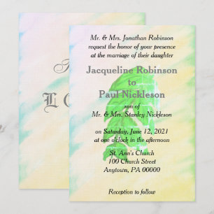 Tropische Aquarell-Blumen-Hochzeitssuite Einladung