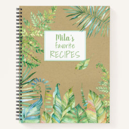 Tropische Aquarellbilder - Blätter Notizbuch