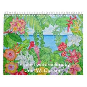Tropische Aquarelle Kalender