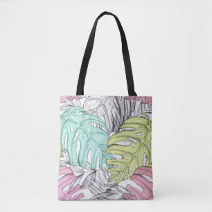 Tropische Aquarellfarbe Pastel Monstera