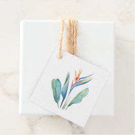 Tropische Aquarellfarben-Blume: Liebesmarken Geschenkanhänger