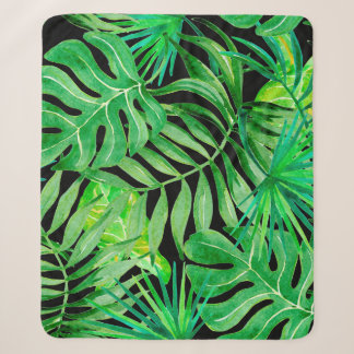 Tropische Aquarellfarben: Nahtlose Eleganz. Sherpadecke