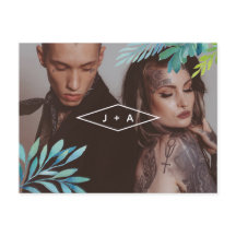 Tropische Aquarellfolien Save the Date