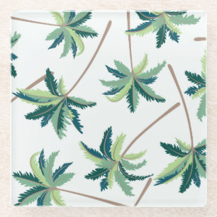 Tropische australische Fuchsschwanz-Palme Glasuntersetzer