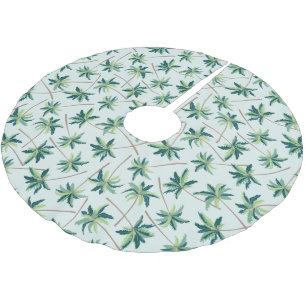 Tropische australische Fuchsschwanz-Palme Polyester Weihnachtsbaumdecke