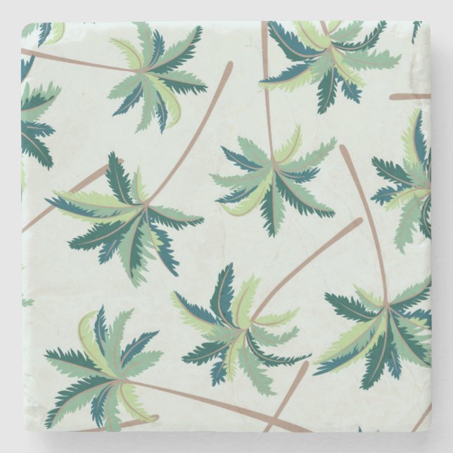 Tropische australische Fuchsschwanz-Palme Steinuntersetzer (Vorderseite)