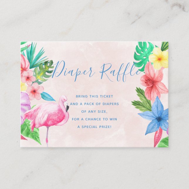 Tropische Babyduschkarte für eine Windelraffinerie Begleitkarte (Vorderseite)