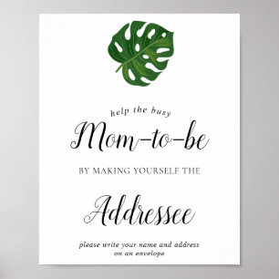 Tropische Babyparty-Adresse Umschlag Schild