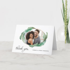 Tropische Bananen-Blätter Vielen Dank mit Foto Dankeskarte