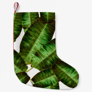 Tropische Bananenblätter, Dschungelblatt nahtlose  Kleiner Weihnachtsstrumpf