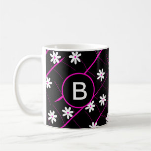 tropische Bananenblätter und botanische Blume Kaffeetasse