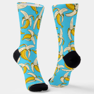 Tropische Bananenfruchtdruckfutter Gemustert Socken
