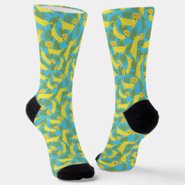 Tropische Bananenhunde Niedlich Gemustert Socken