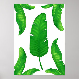 Tropische Bananenpalme-Blätter drucken A4 Wasserfa Poster